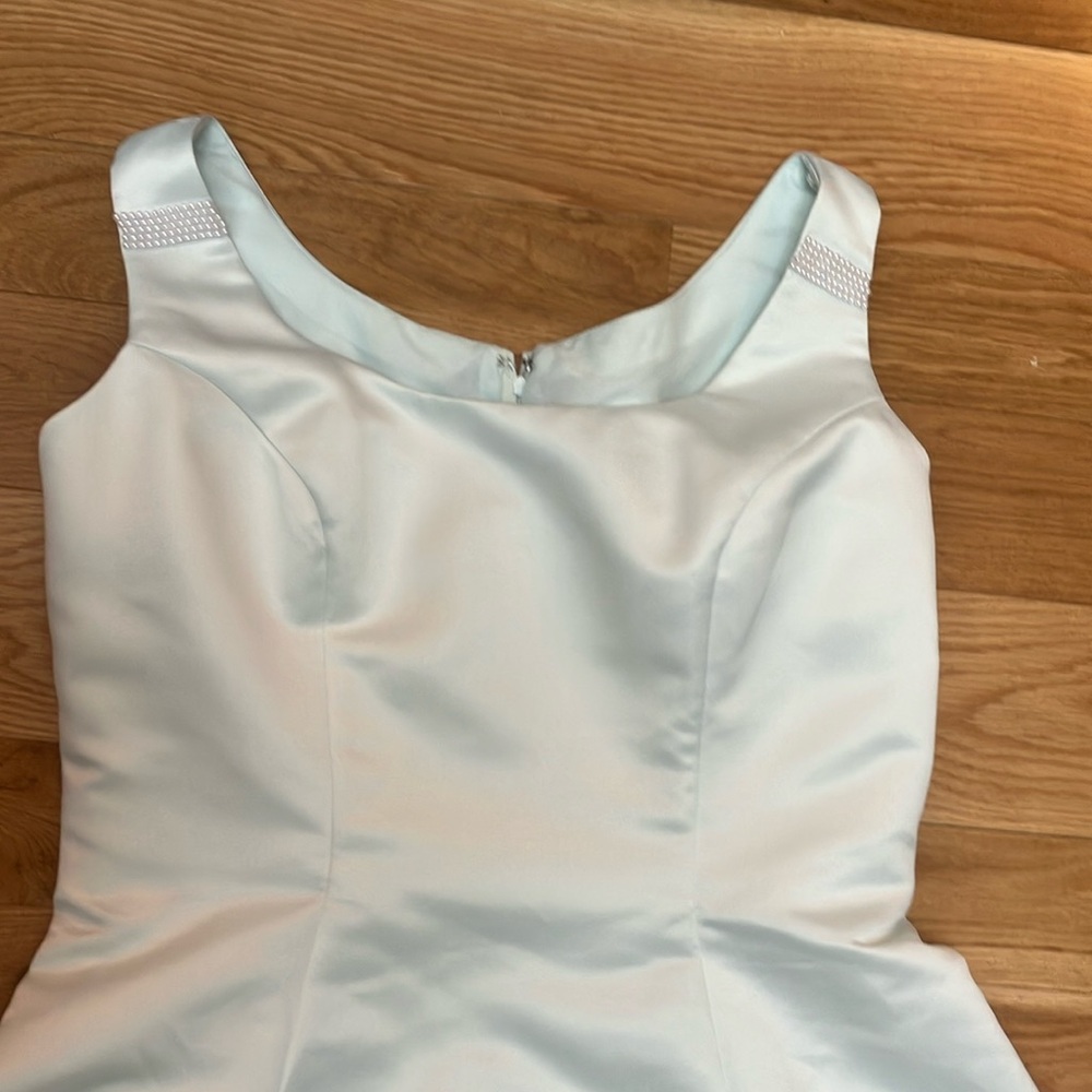 Vintage pale blue gown sz 18 sleeveless - Picture 3 of 9
